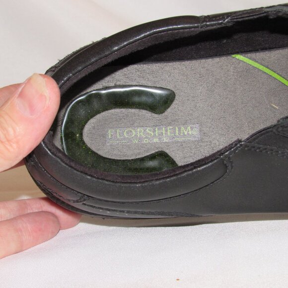 Florsheim Work Black Steel Toe Slip-On Loafer Work Safety Shoes Size 11.5 EUC - Picture 7 of 11